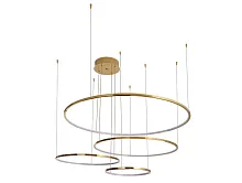 Люстра подвесная LED 15104/S champagne gold Newport золотая на 1 лампу, основание золотое в стиле хай-тек современный минимализм кольца Люстра подвесная LED 15104/S champagne gold Newport золотая на 1 лампу, основание золотое в стиле хай-тек современный минимализм кольца